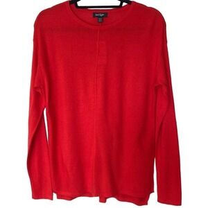 Lord And Taylor Women Sweater Size XS Red Long Sleeves Pullover Top Casual NEW